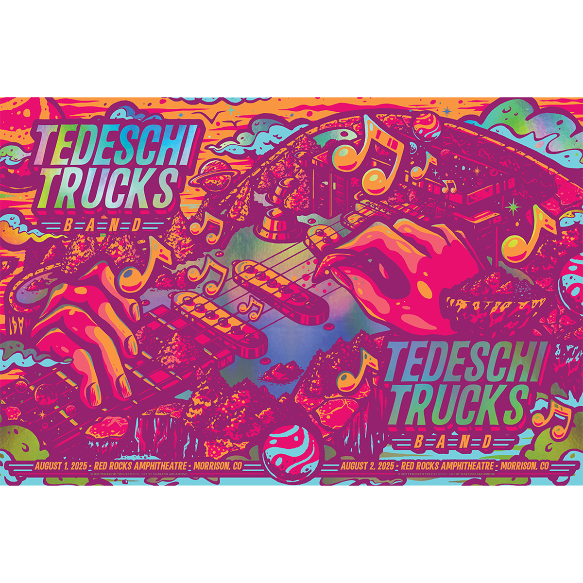 Red Rocks Dyptic Foil Poster