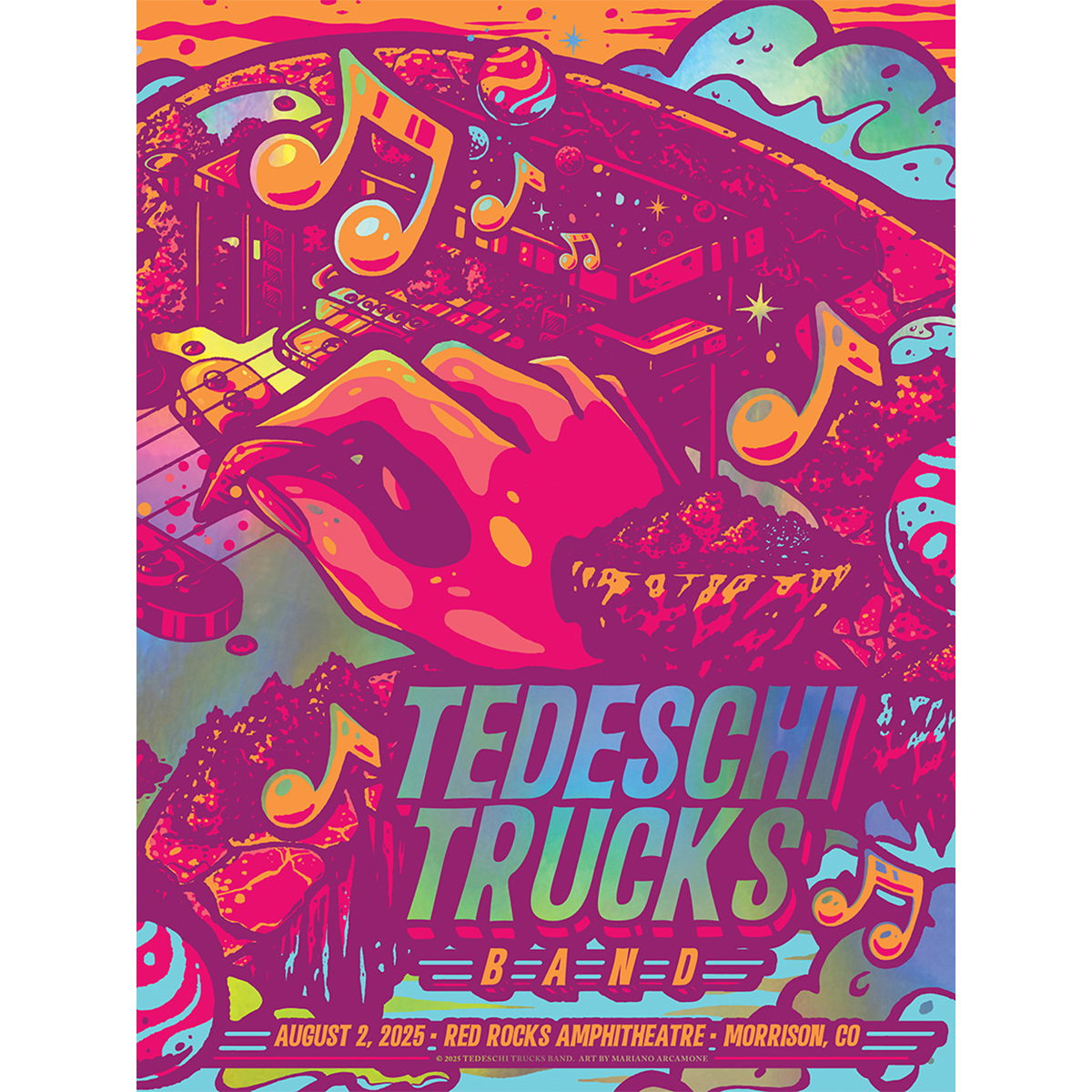 Red Rocks Foil Poster