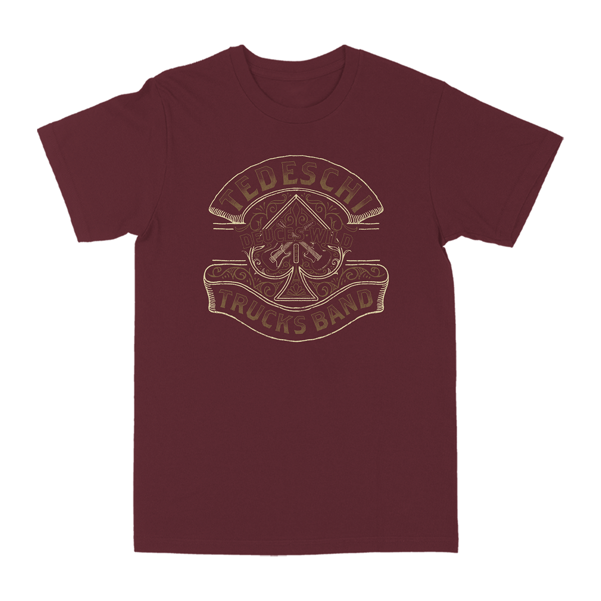 Deuces Wild Spade Tour T-shirt - Maroon
