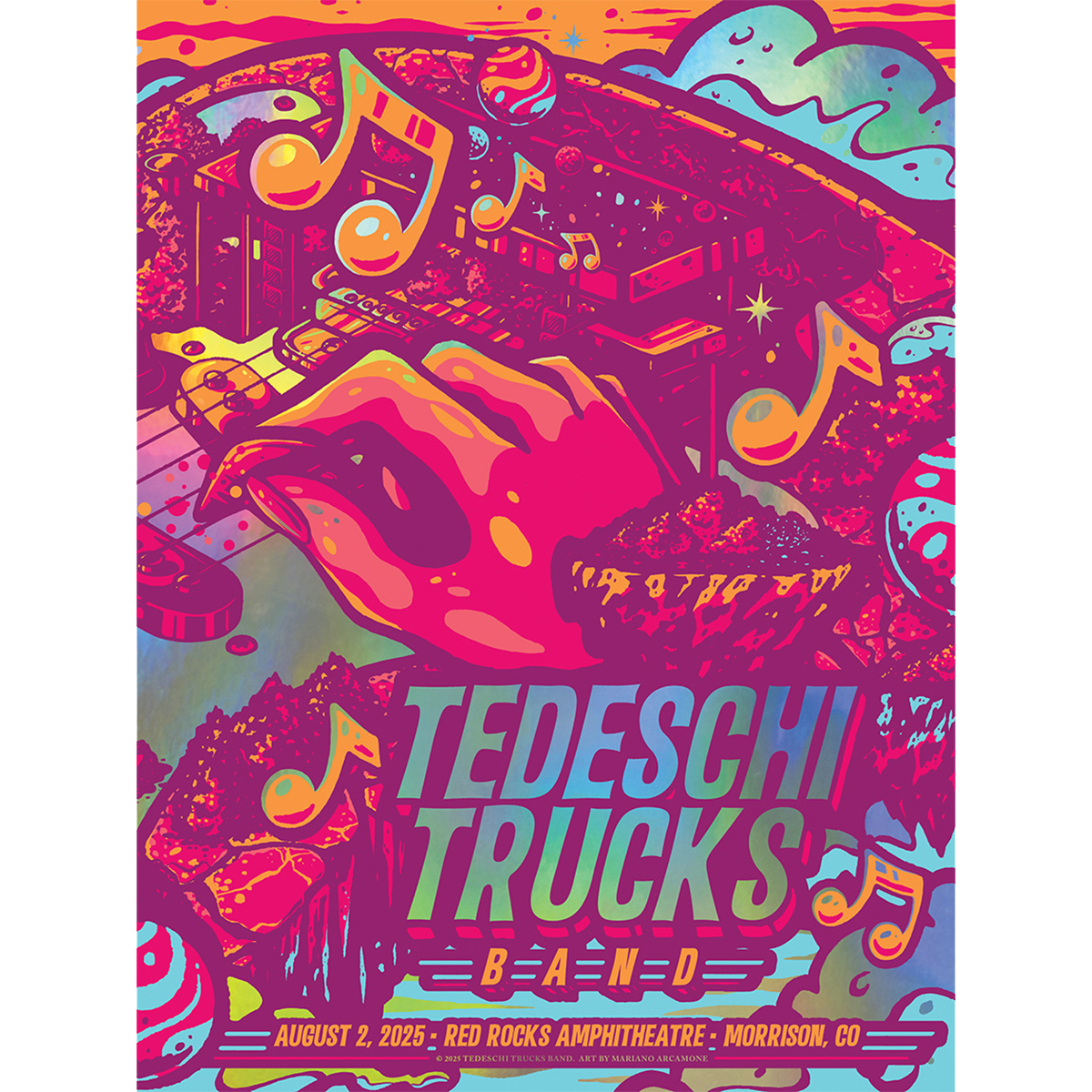 Red Rocks Foil Poster