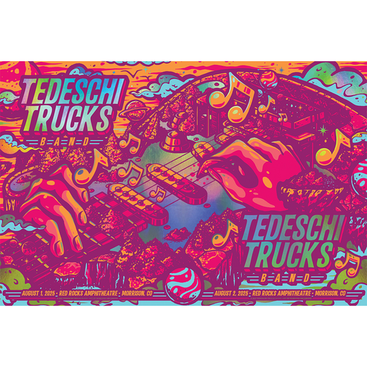 Red Rocks Dyptic Foil Poster
