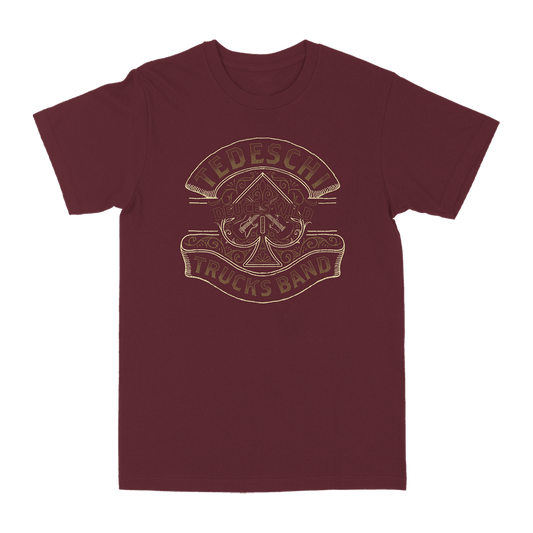 Deuces Wild Spade Tour T-shirt - Maroon