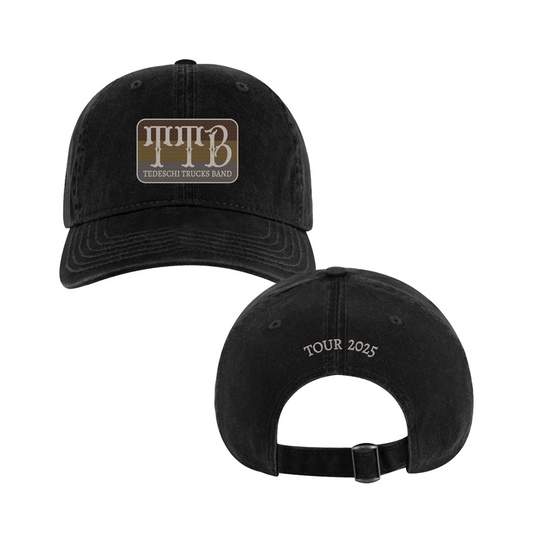 Black Triple Stripe Dad Hat