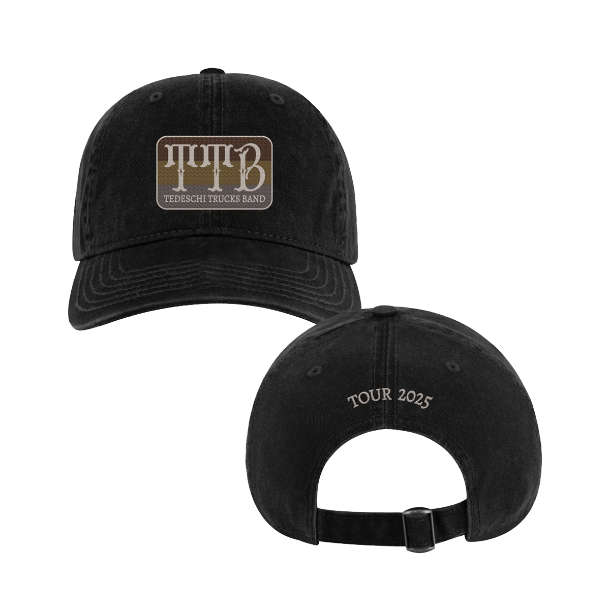 Black Triple Stripe Dad Hat