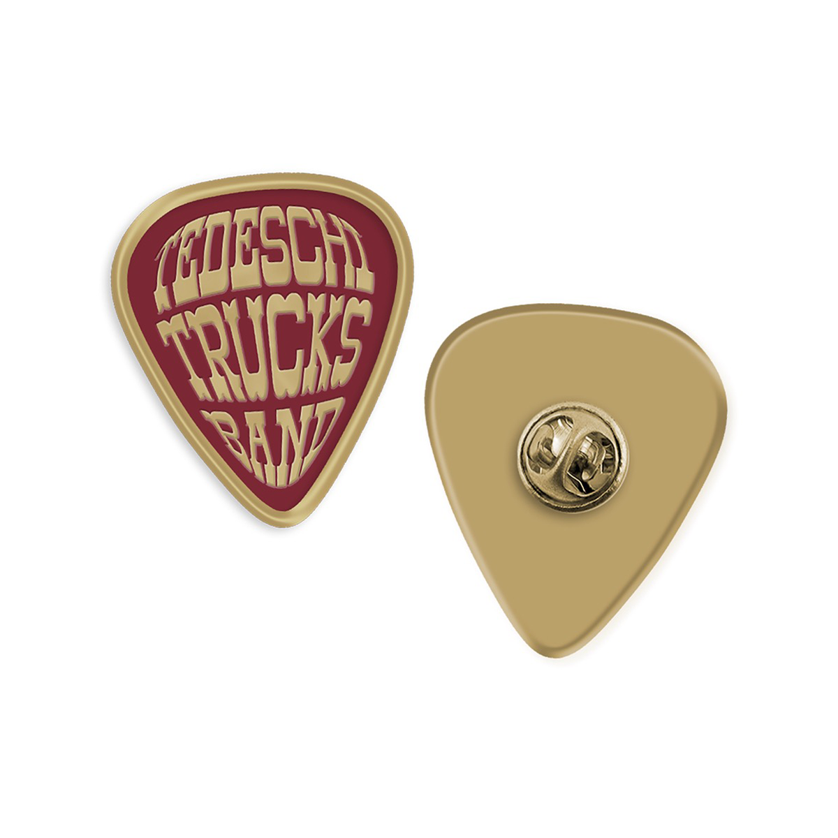 Red Enamel Guitar Pin